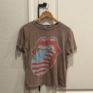 Brown Rolling Stones Graphic T-Shirt